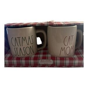 Rae Dunn Catmas Season & Cat Mom Mug Set‎ Artisan Collection Coffee Cup